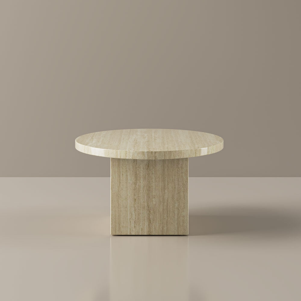 Modern Travertine Plywood Coffee Tables