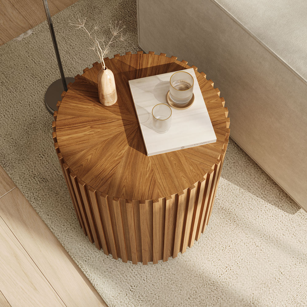 Brown Walnut Color MDF Coffee Tables