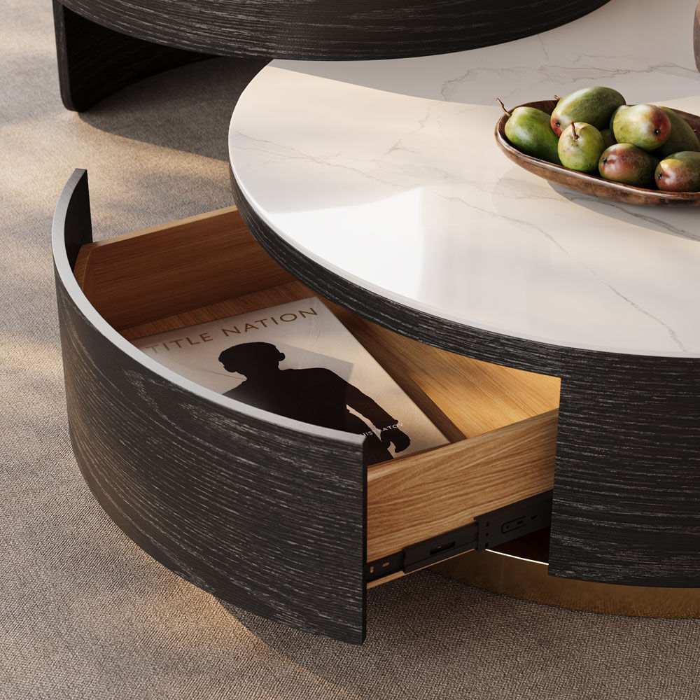 with Storage Smoky MDF Coffee Tables