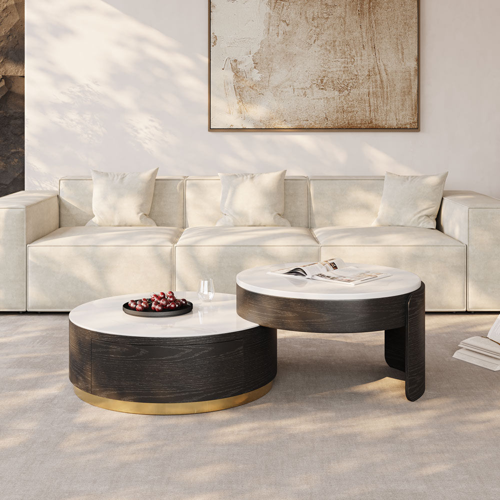 with Storage Smoky MDF Coffee Tables