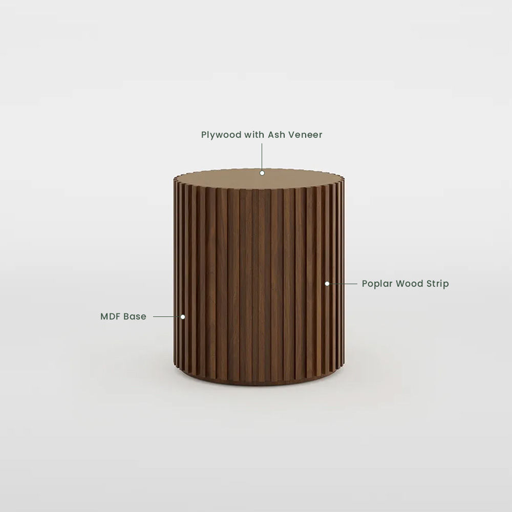 Mid-Century Modern Walnut Color MDF Coffee Tables