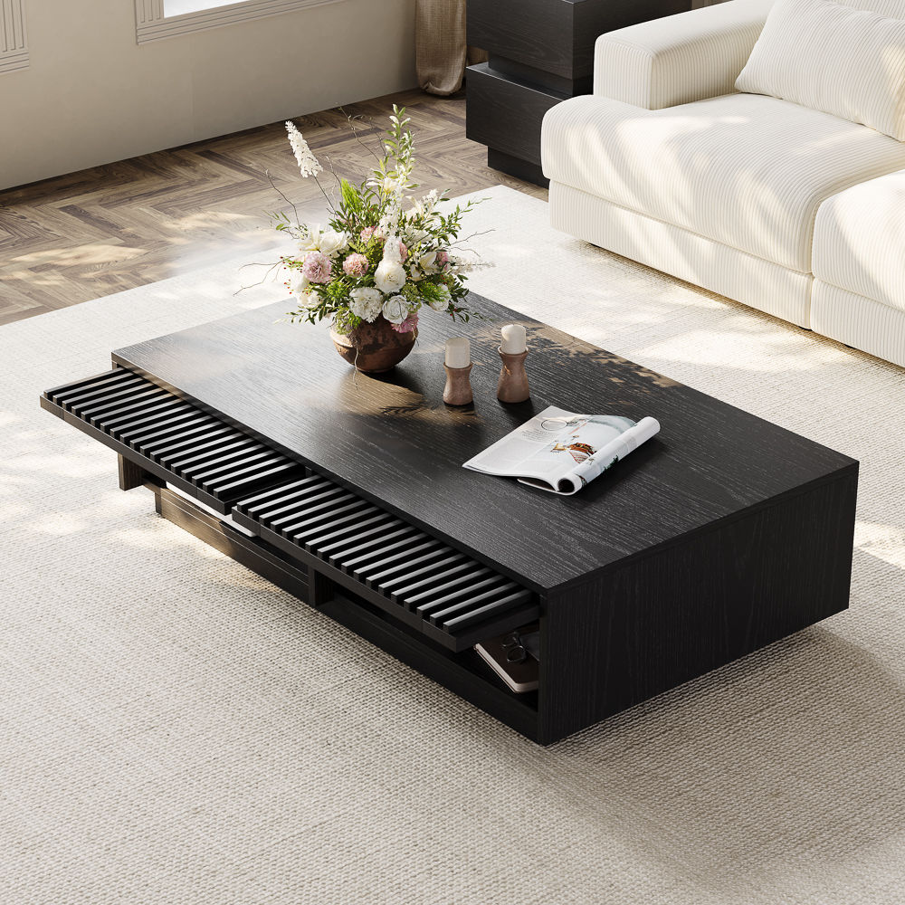 Rectangular Black MDF Coffee Tables
