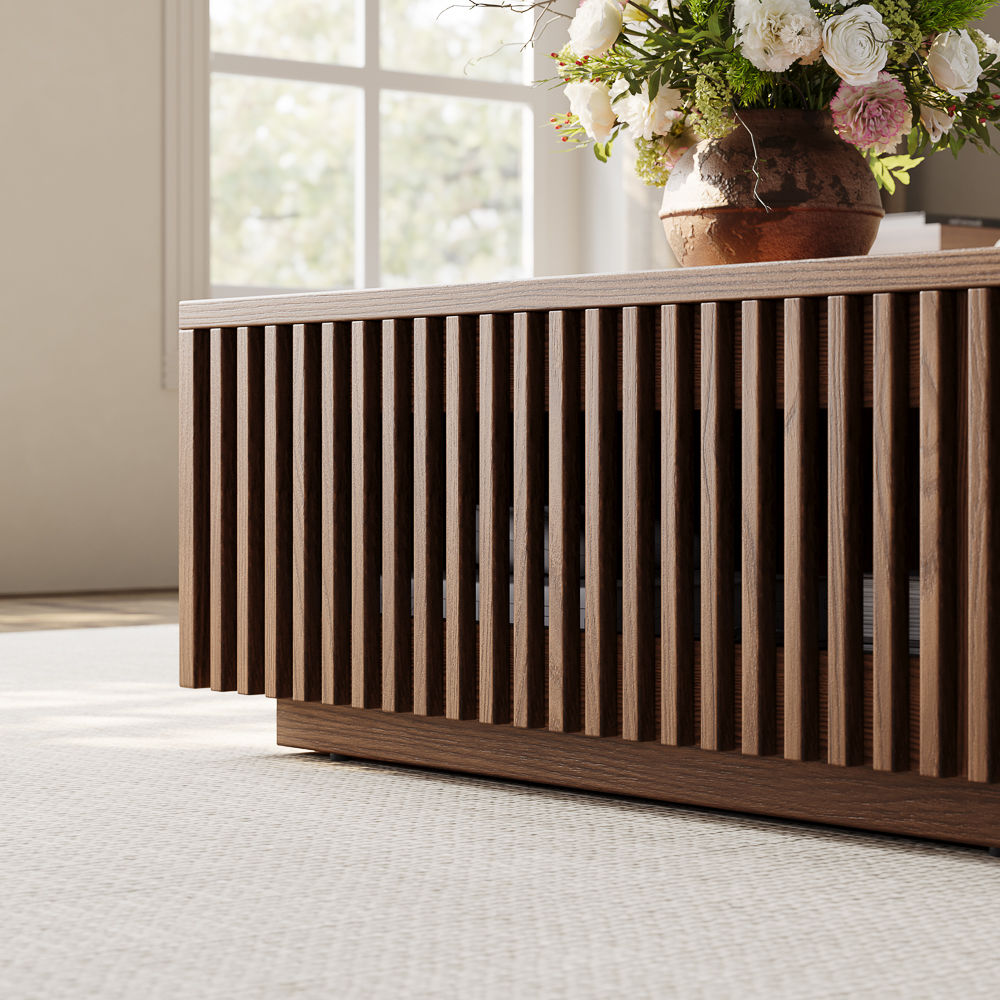 Walnut Color MDF Coffee Tables