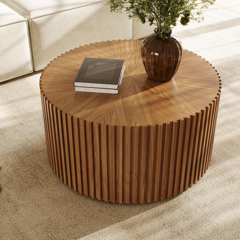 Brown Walnut Color MDF Coffee Tables