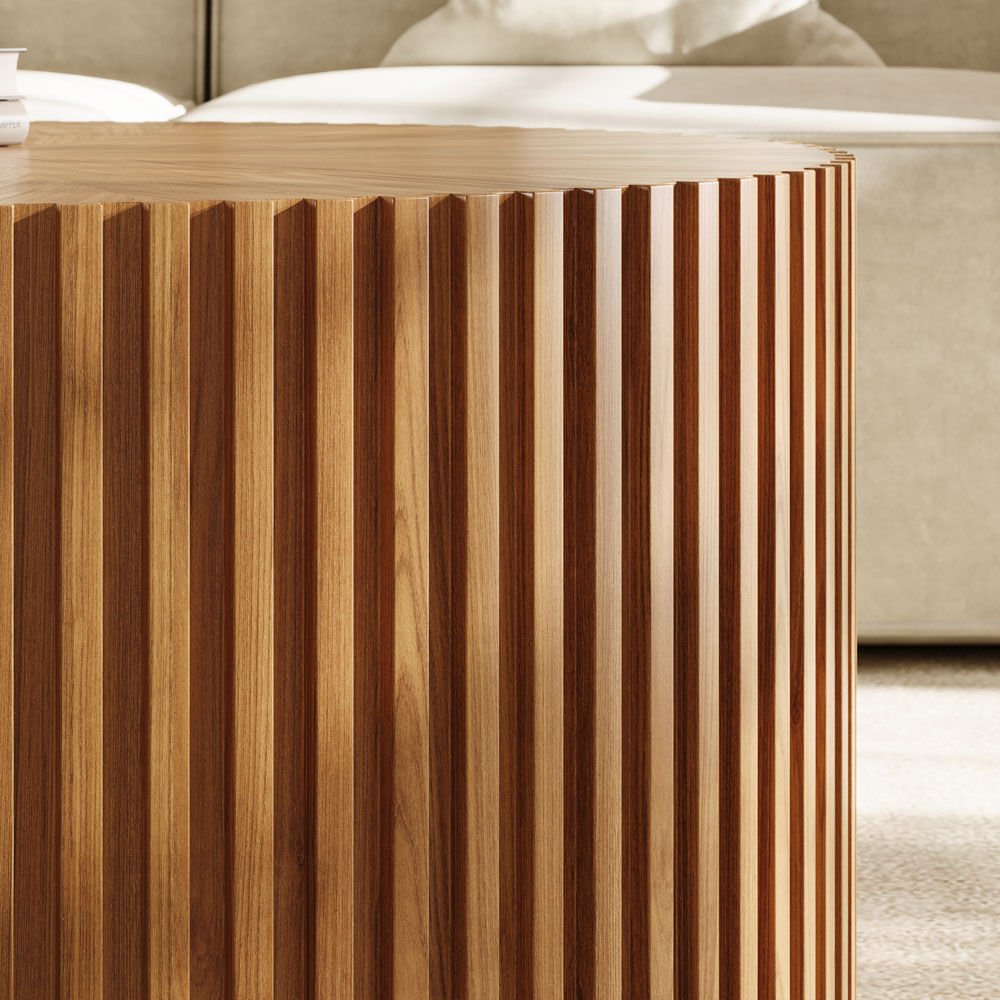 Wood Walnut Color MDF Coffee Tables