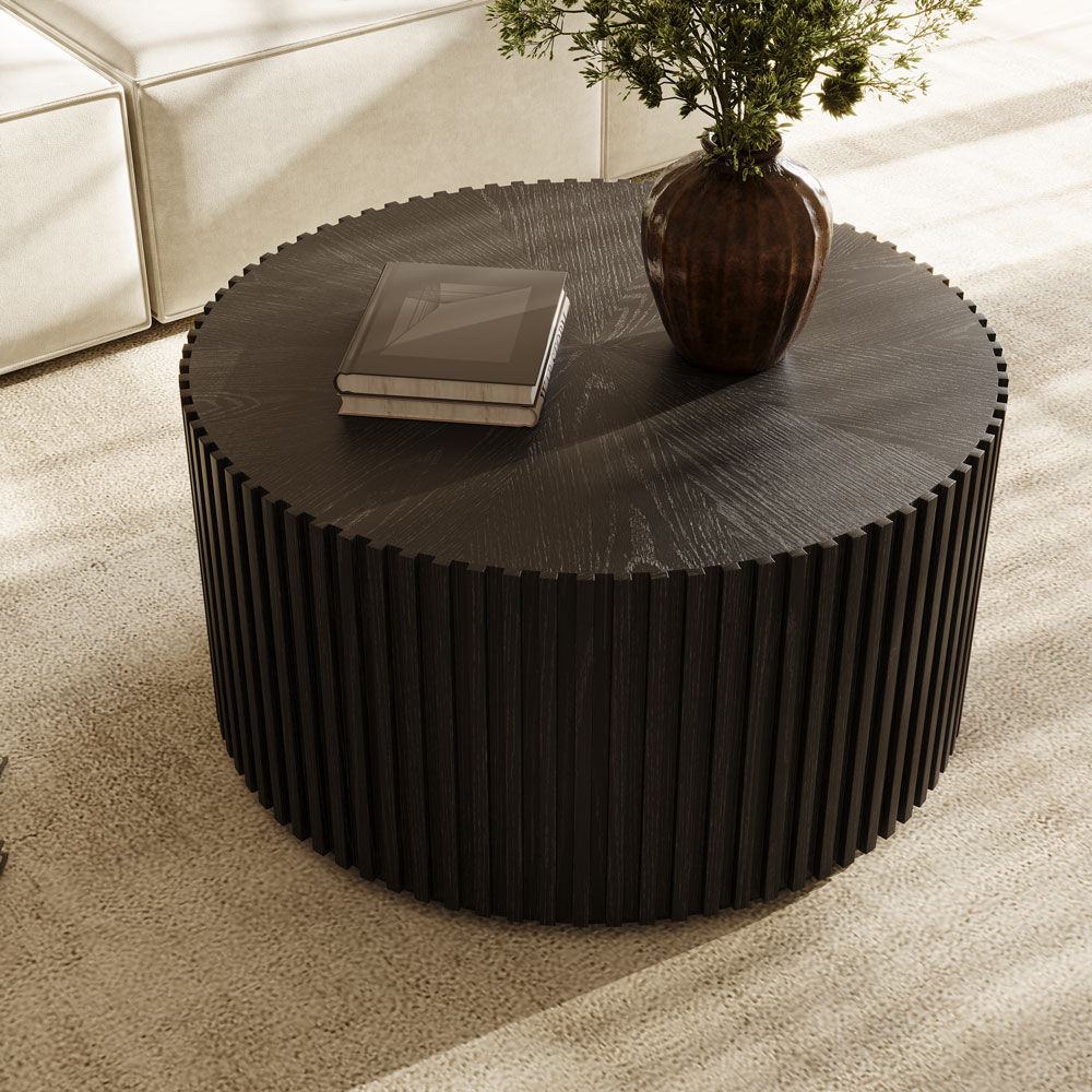 Mid-Century Modern Black MDF Coffee Tables