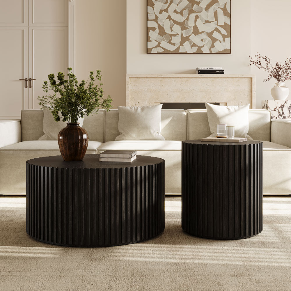 Wood Black MDF Coffee Tables