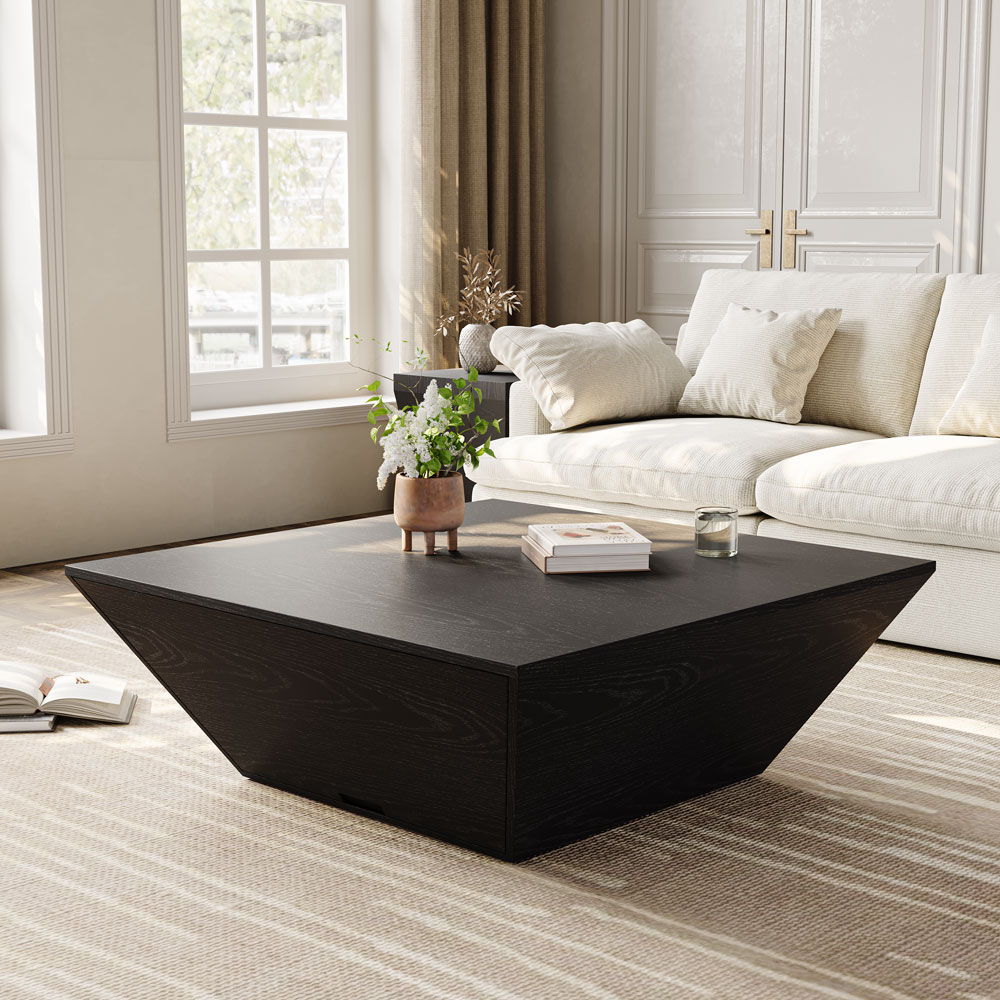 Mid-Century Modern Black MDF Coffee Tables