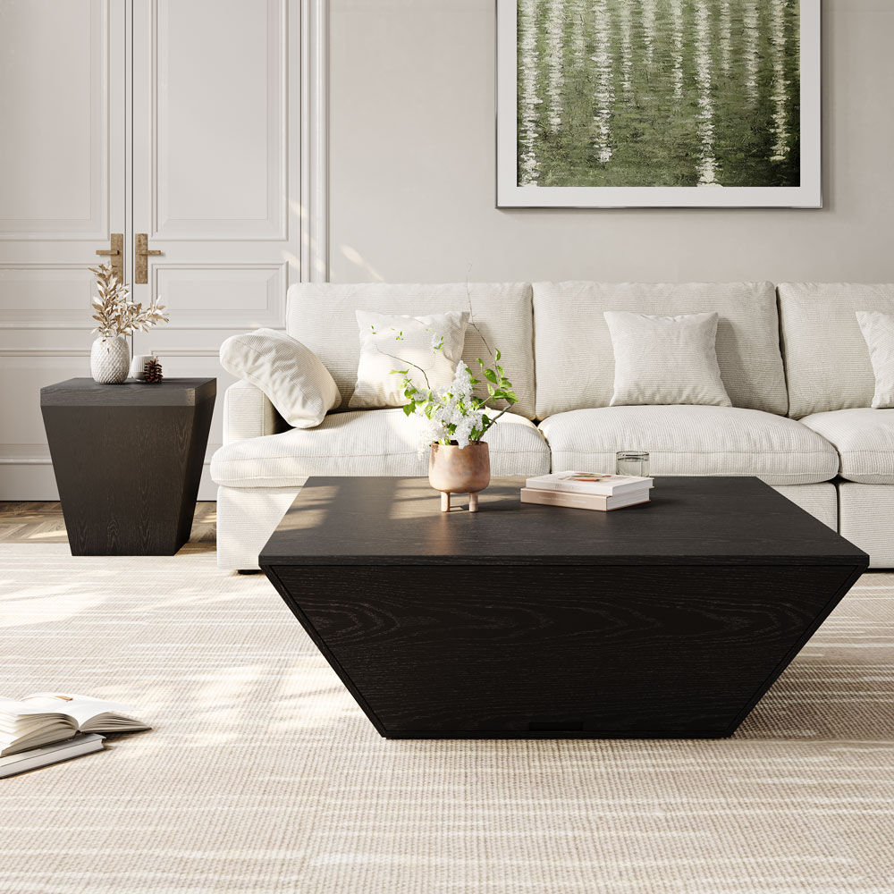 Square Black MDF Coffee Tables