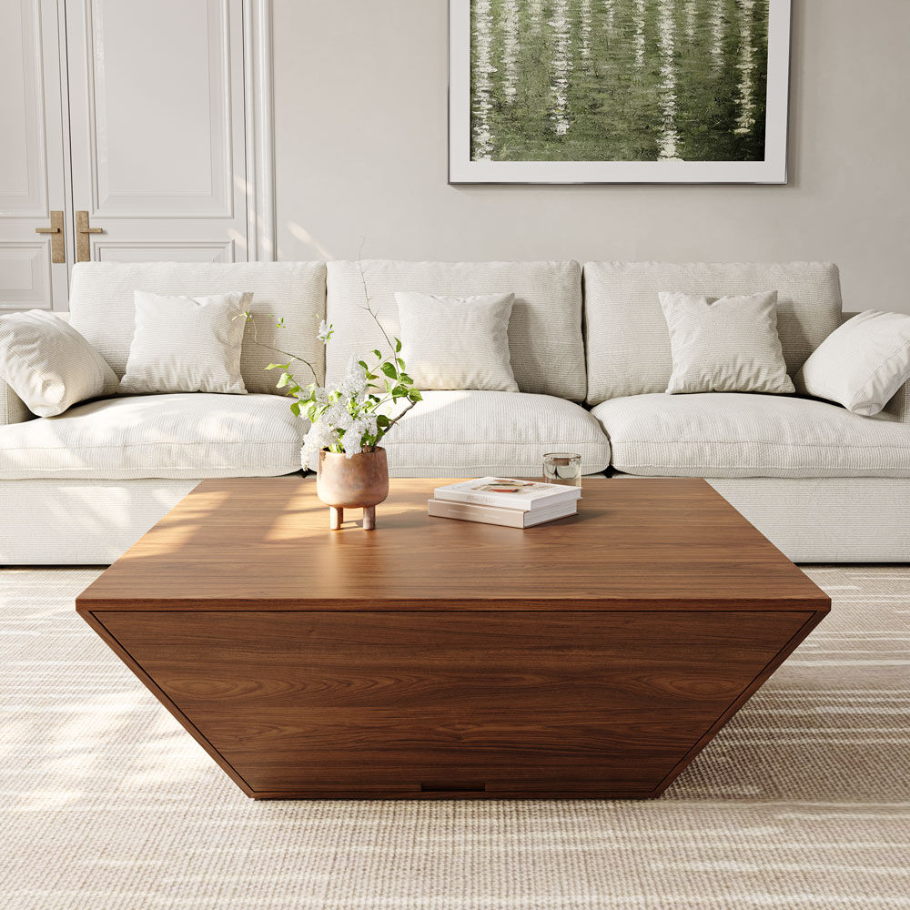 with Storage Walnut MDF Coffee Tables