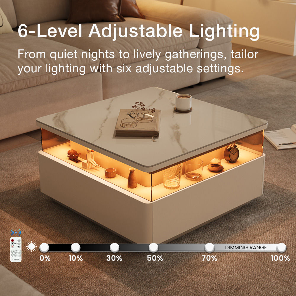 Sintered Stone White Sintered Stone Coffee Tables