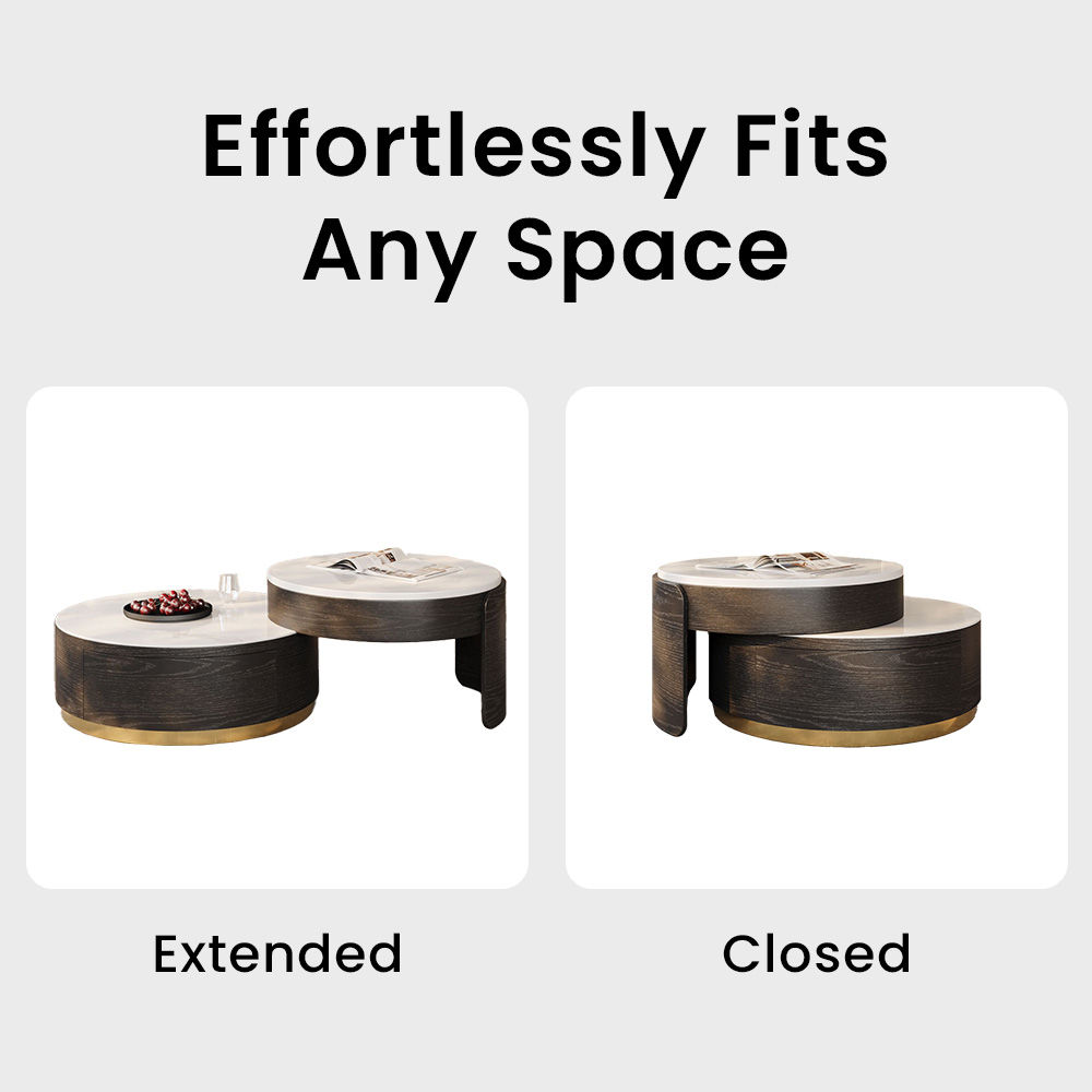 Round Smoky MDF Coffee Tables