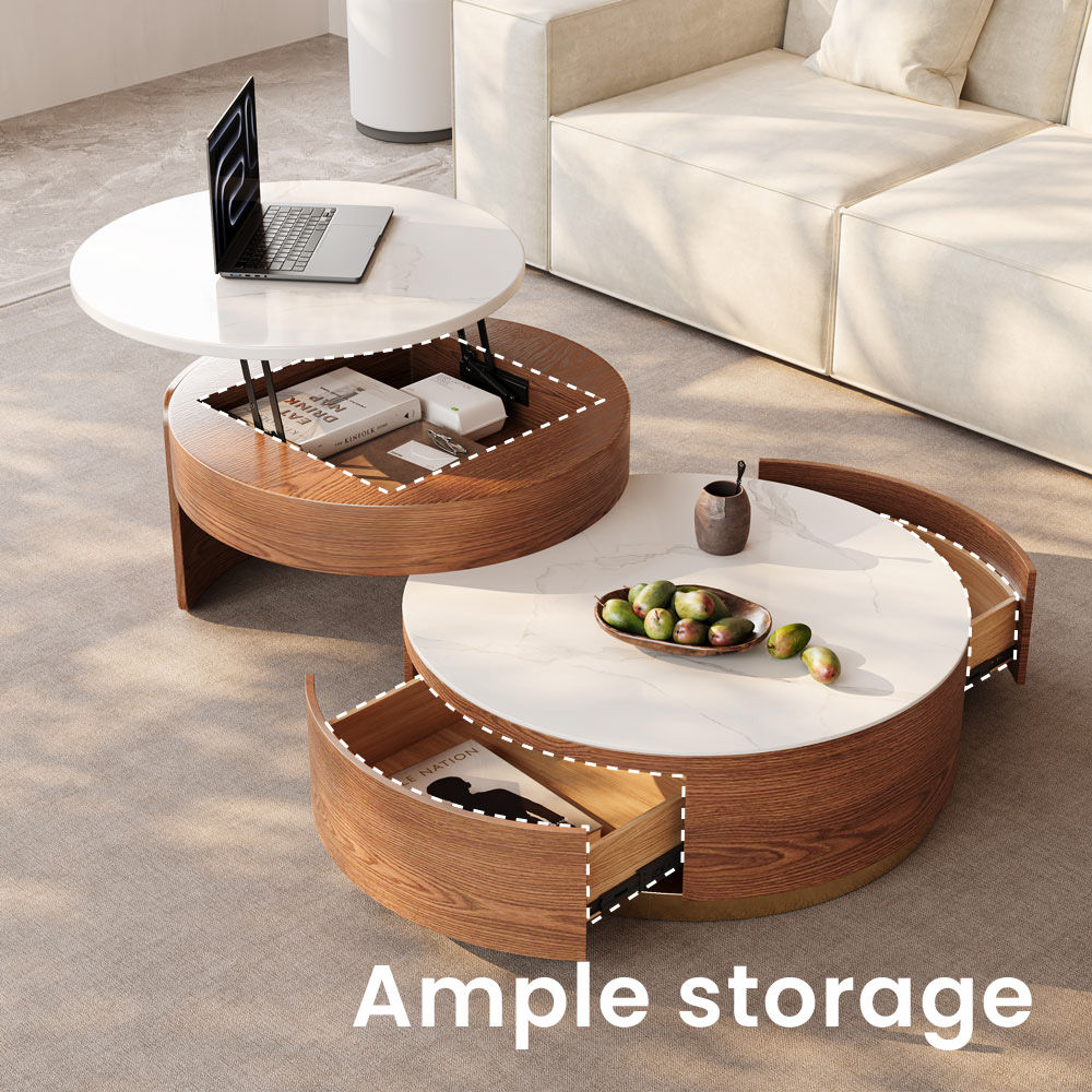 Lift top Walnut MDF Coffee Tables