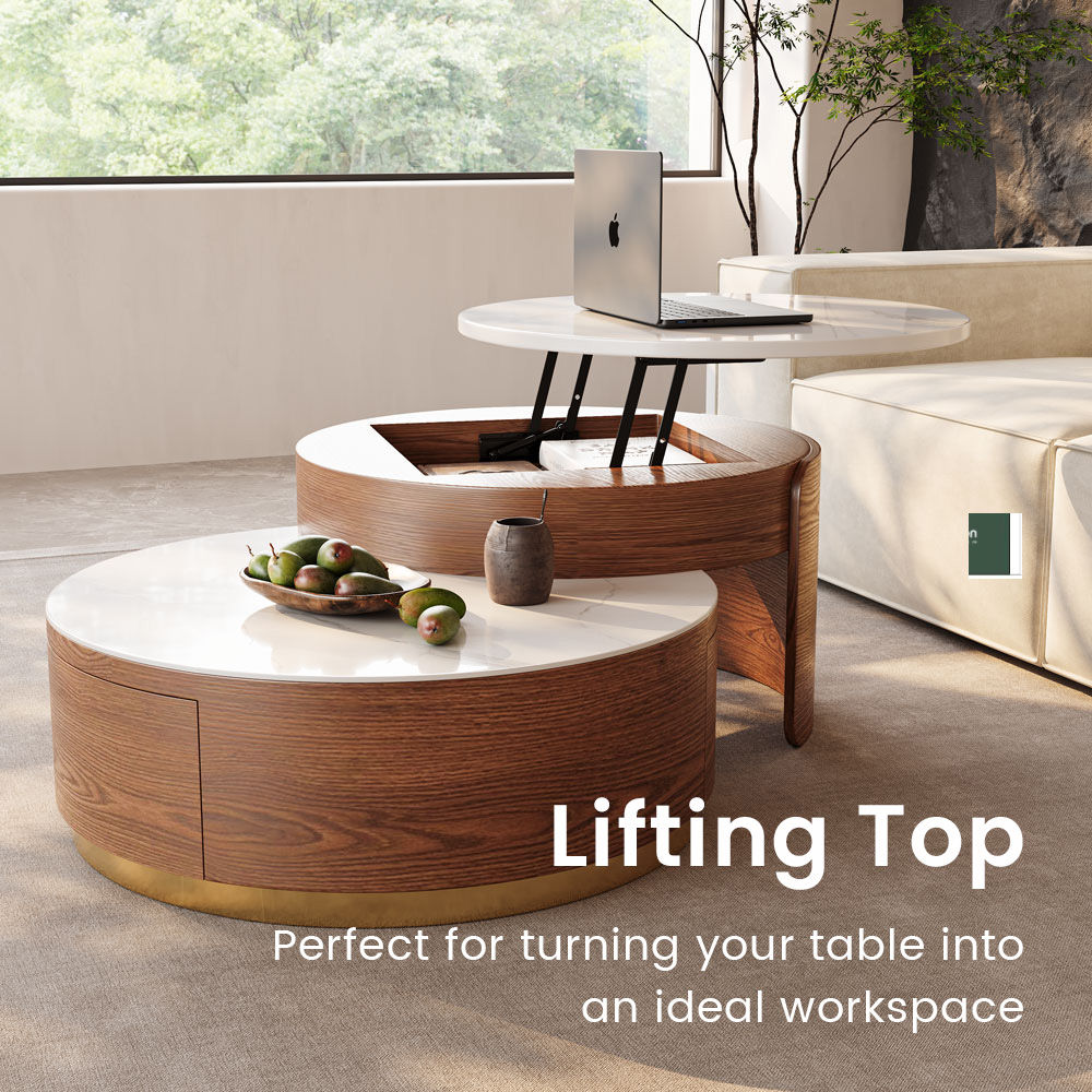 Nesting Walnut MDF Coffee Tables