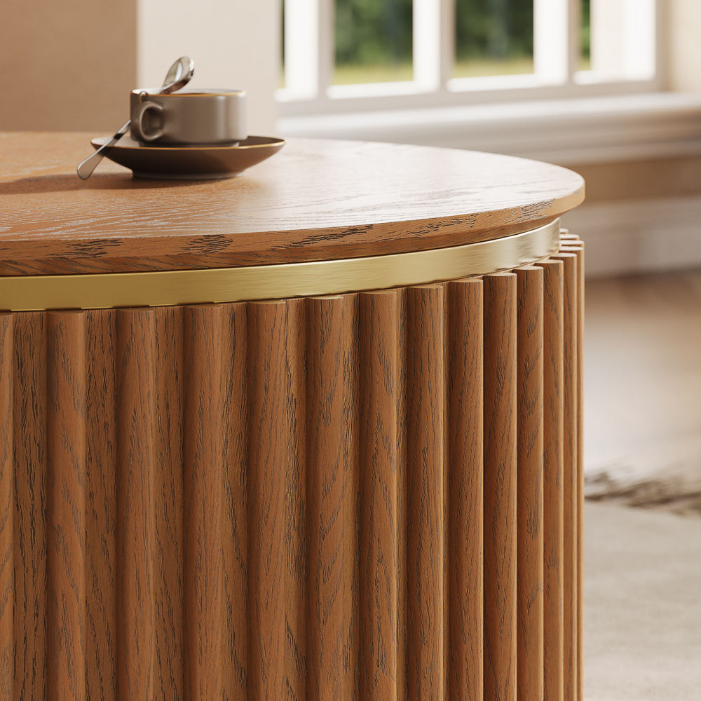 Wood Walnut Color MDF Coffee Tables