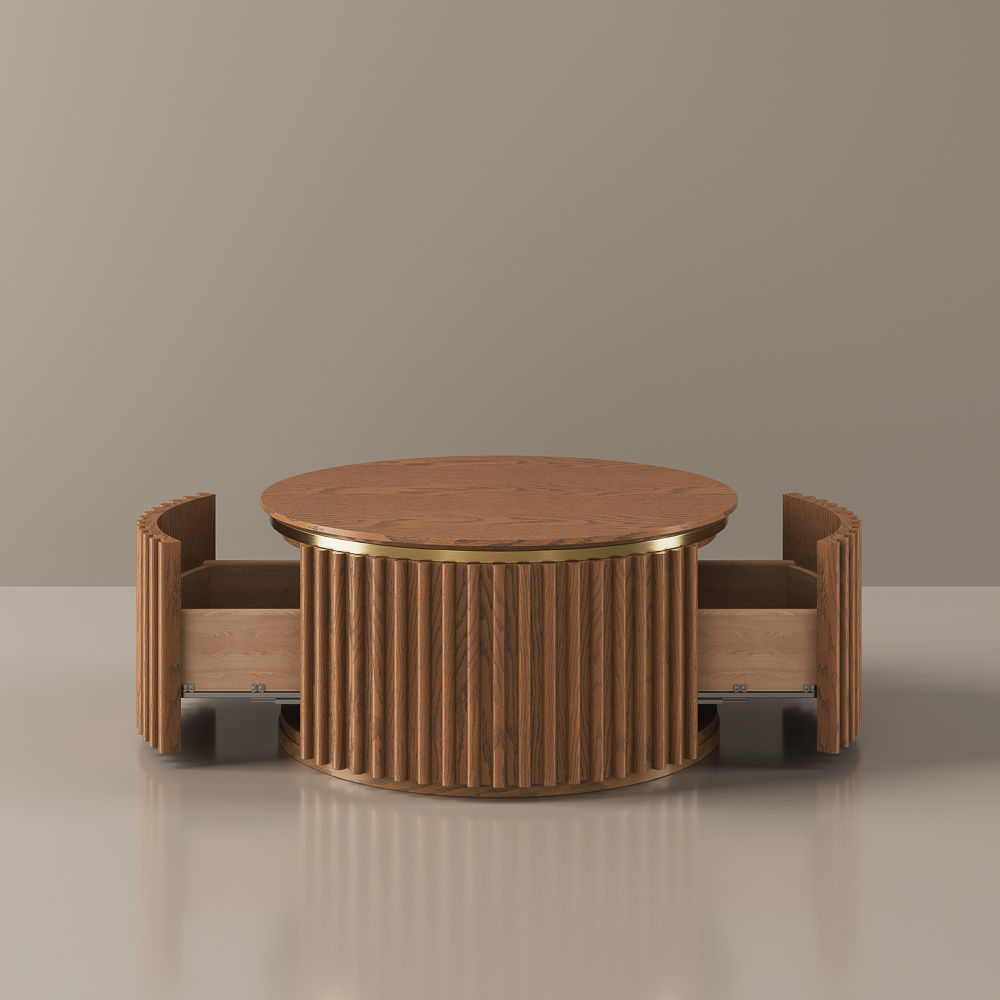 Silva Walnut Color MDF Coffee Tables