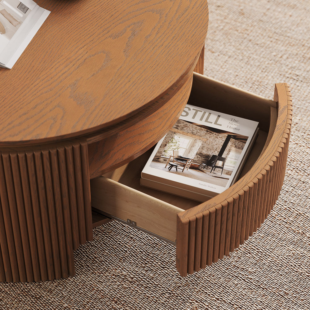 Silva Walnut Color MDF Coffee Tables