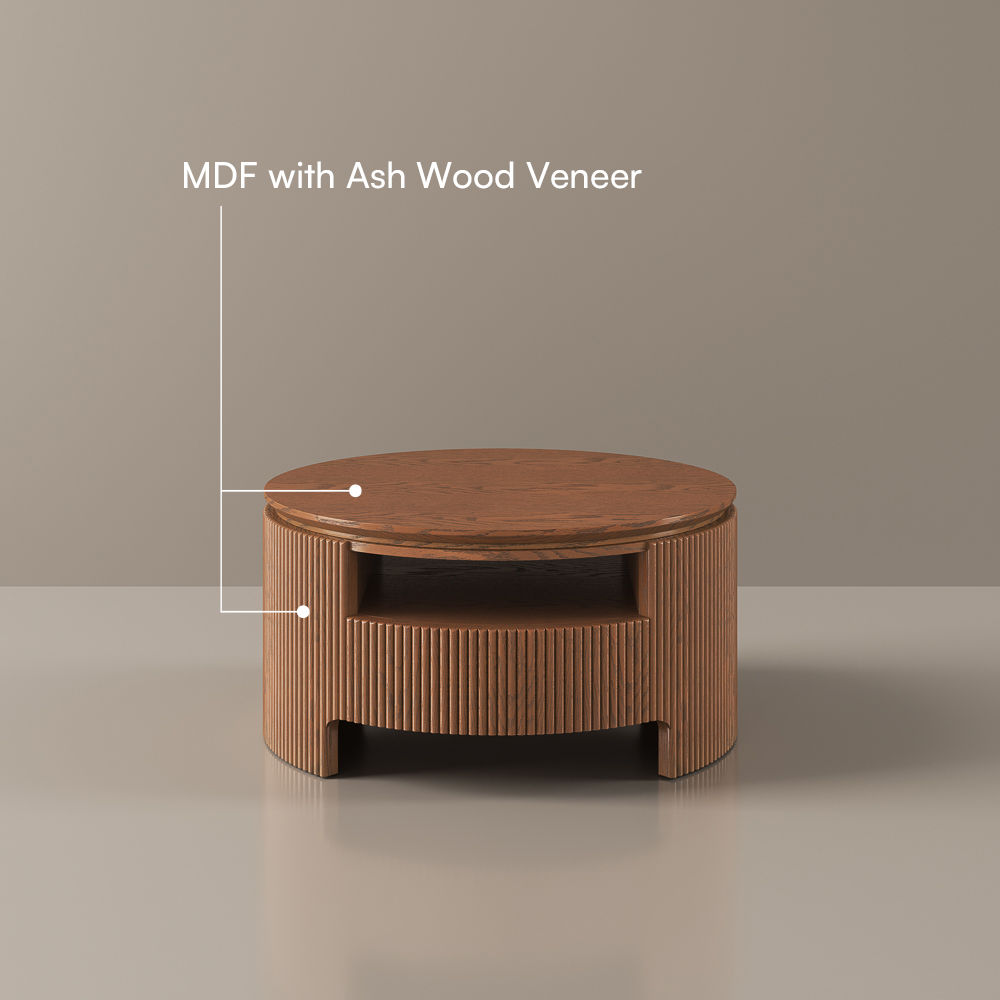 Wood Walnut Color MDF Coffee Tables