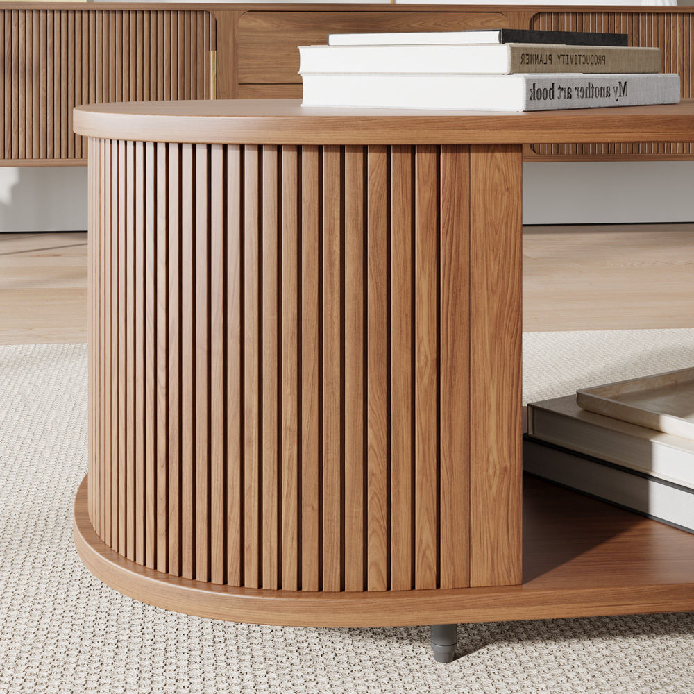 Brown Walnut Color Plywood Coffee Tables