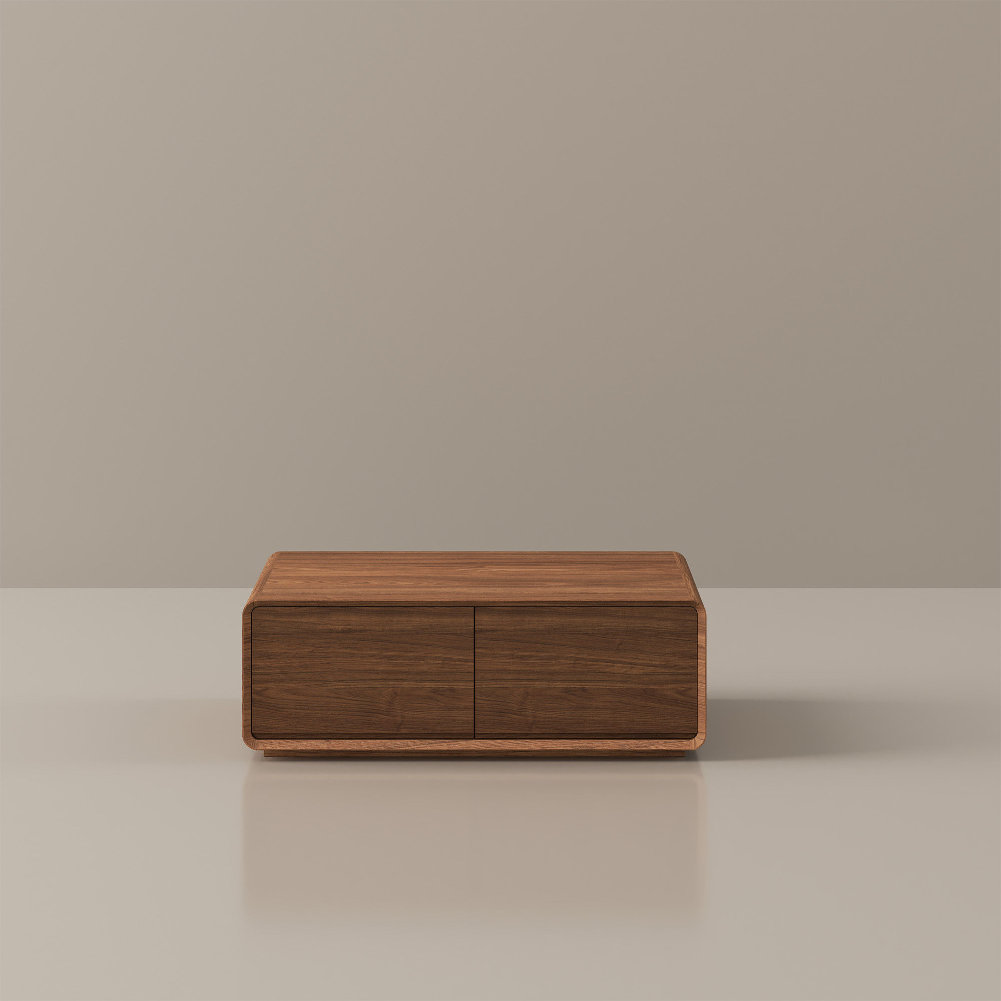 Mid Century Modern Walnut Color MDF Coffee Tables