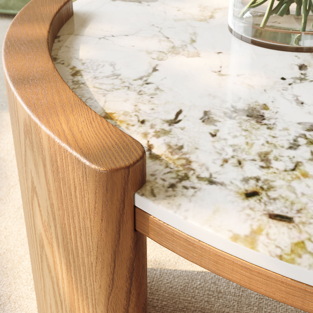 Sintered Stone Walnut Glossy Sintered Stone Coffee Tables