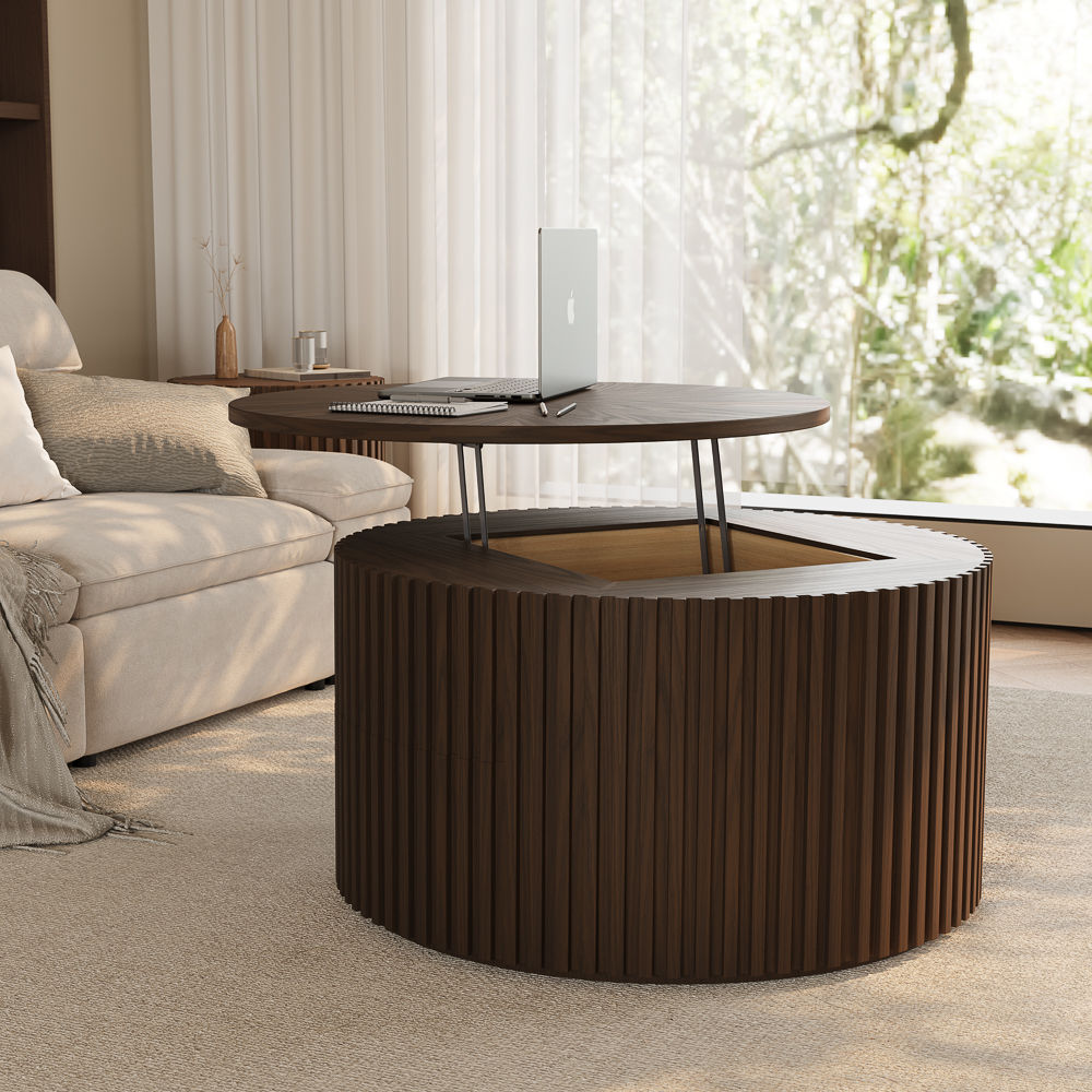 Brown Dark Walnut Plywood Coffee Tables
