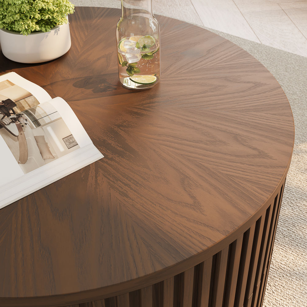 Brown Dark Walnut Plywood Coffee Tables