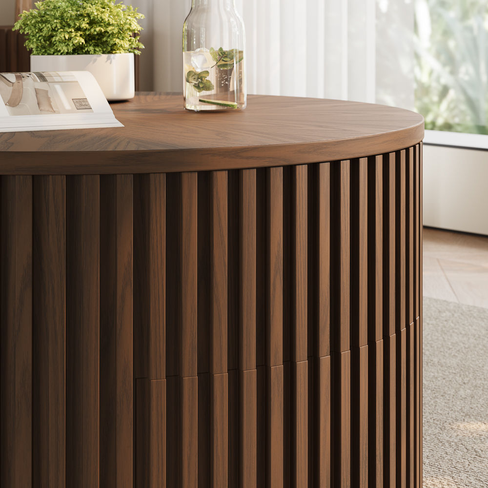 Lift top Dark Walnut Plywood Coffee Tables