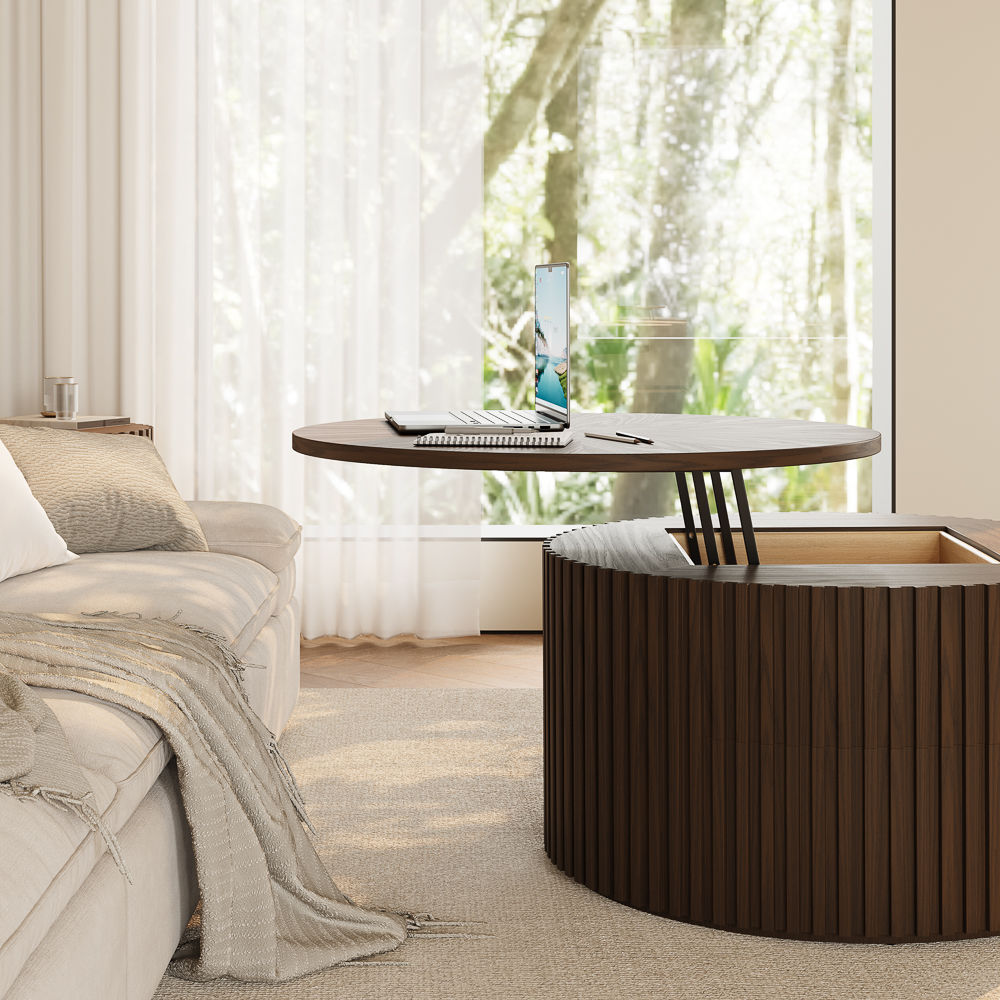 Brown Dark Walnut Plywood Coffee Tables