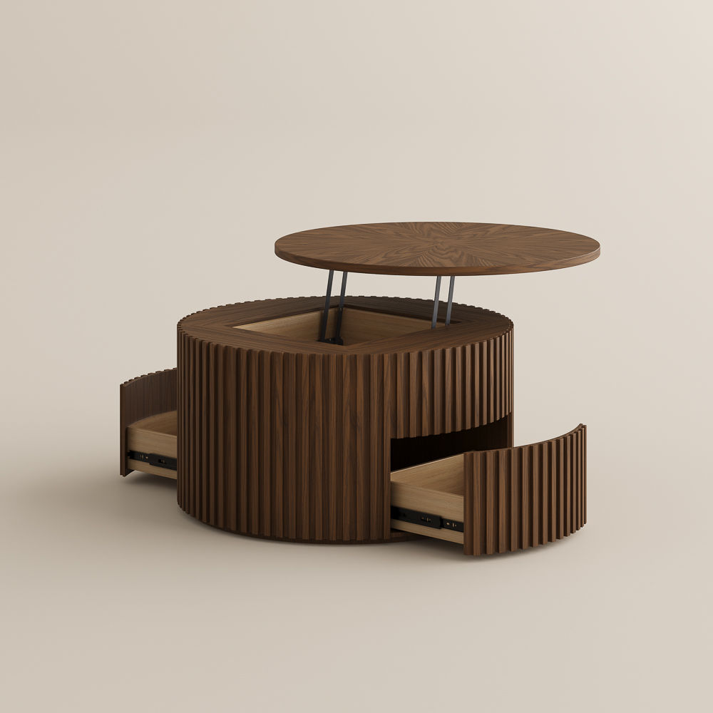 Walnut Dark Walnut Plywood Coffee Tables