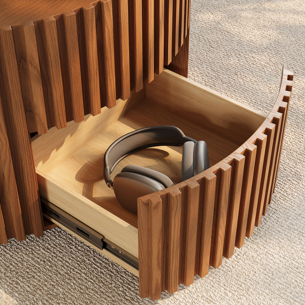 Mid-Century Modern Walnut Color Plywood Coffee Tables