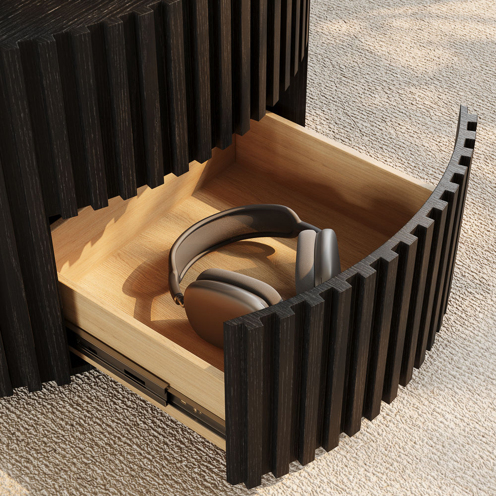 Mid-Century Modern Black Plywood Coffee Tables