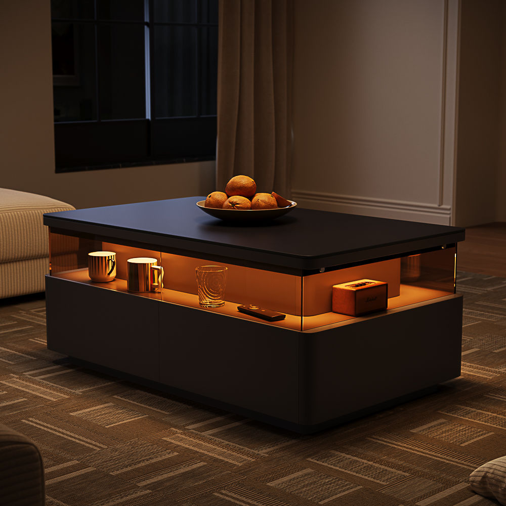 Sintered Stone Black Sintered Stone Coffee Tables
