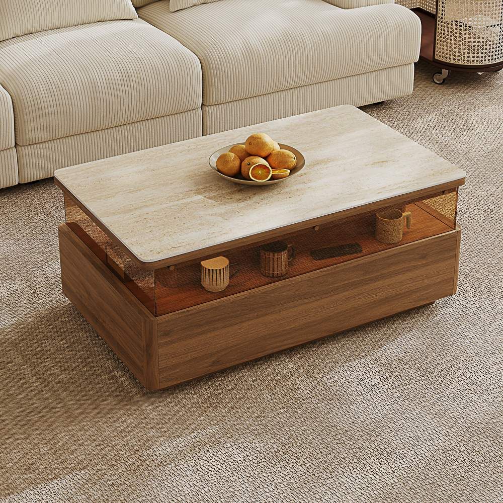 Sintered Stone Walnut Color Sintered Stone Coffee Tables