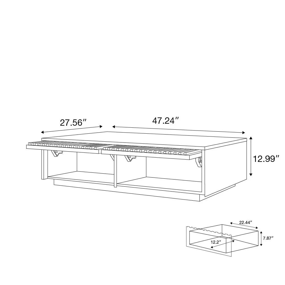 Black Engineered Wood Coffee Tables