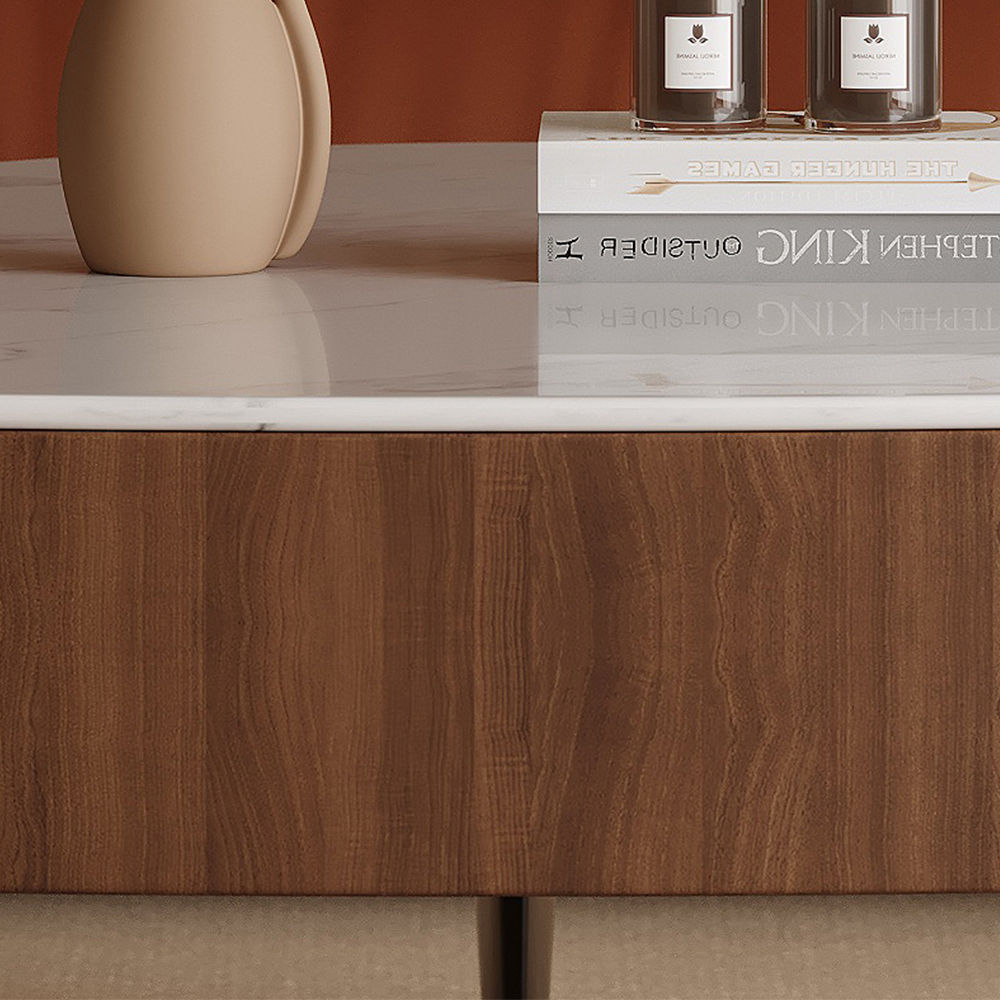 With Storage Walnut Color MDF  Coffee Tables