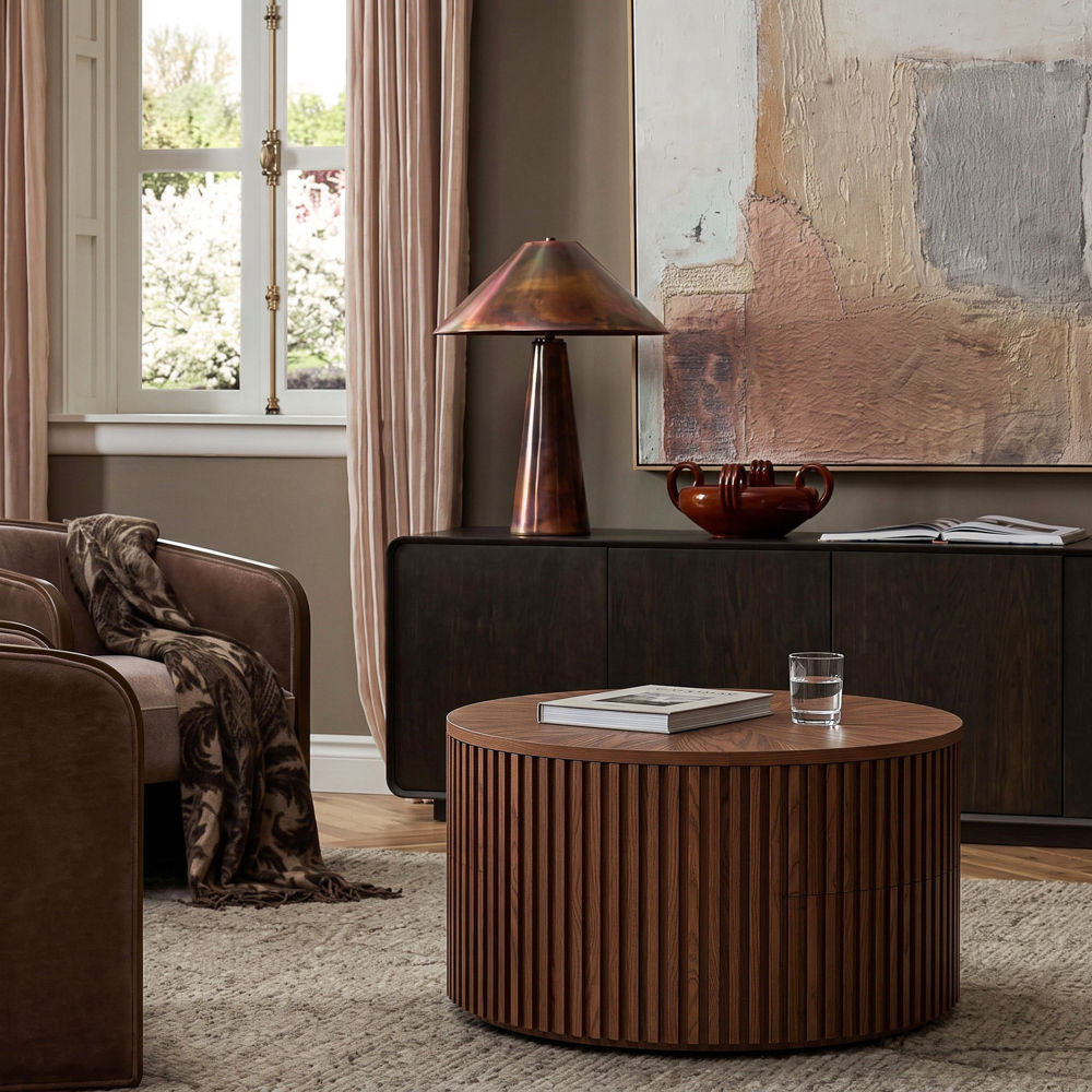 Brown Walnut Color Plywood Coffee Tables