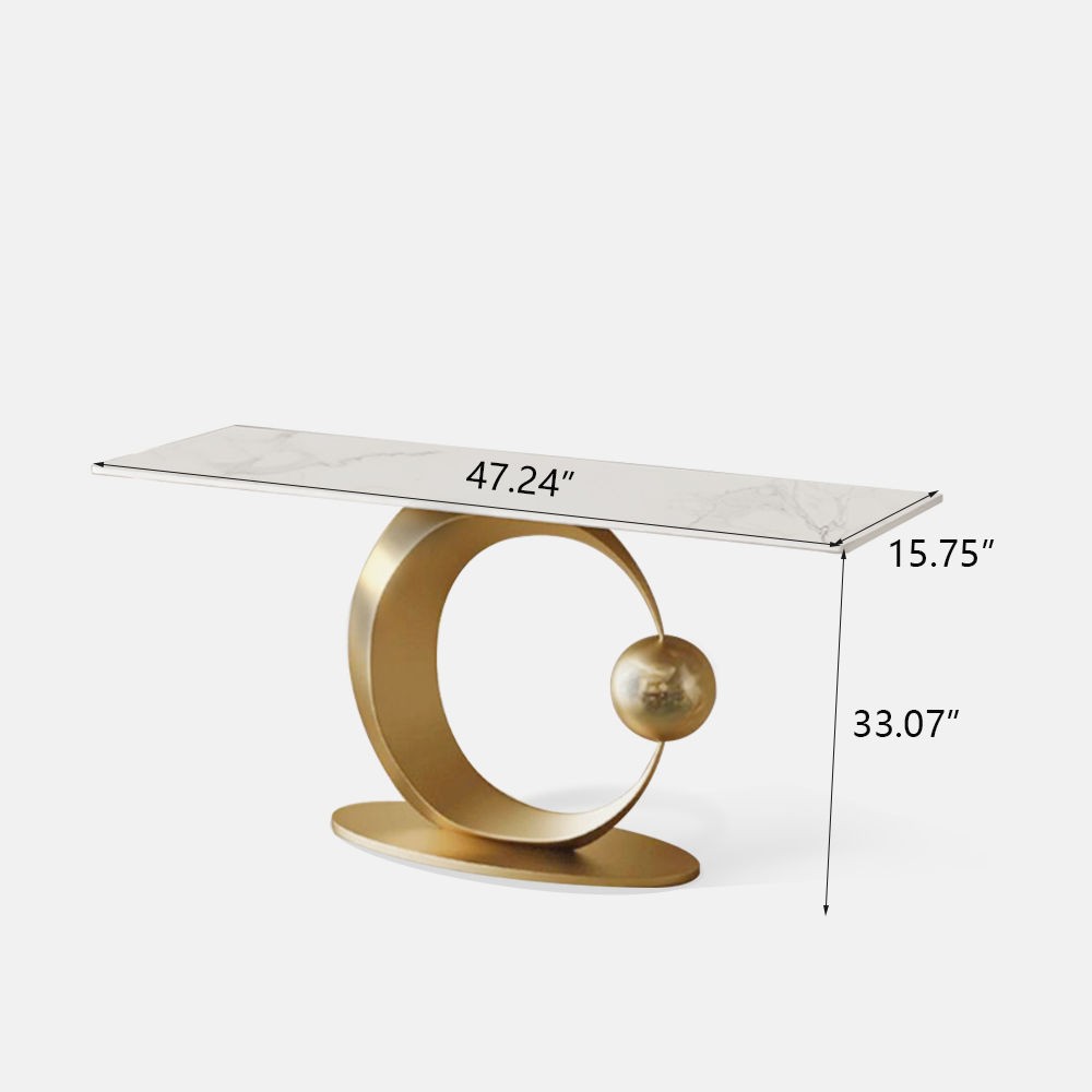 Sintered Stone White Sintered Stone Console Tables