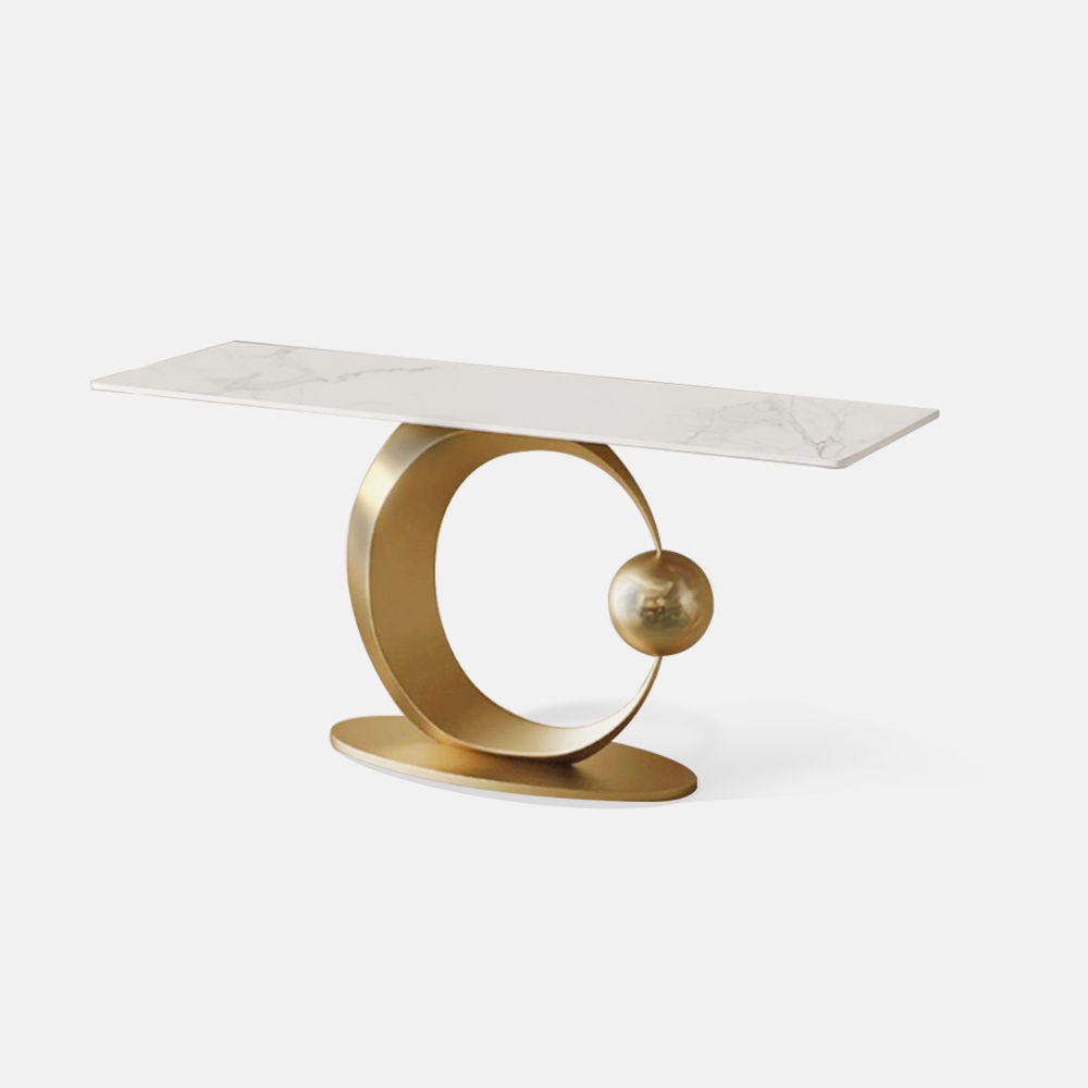 Sintered Stone White Sintered Stone Console Tables