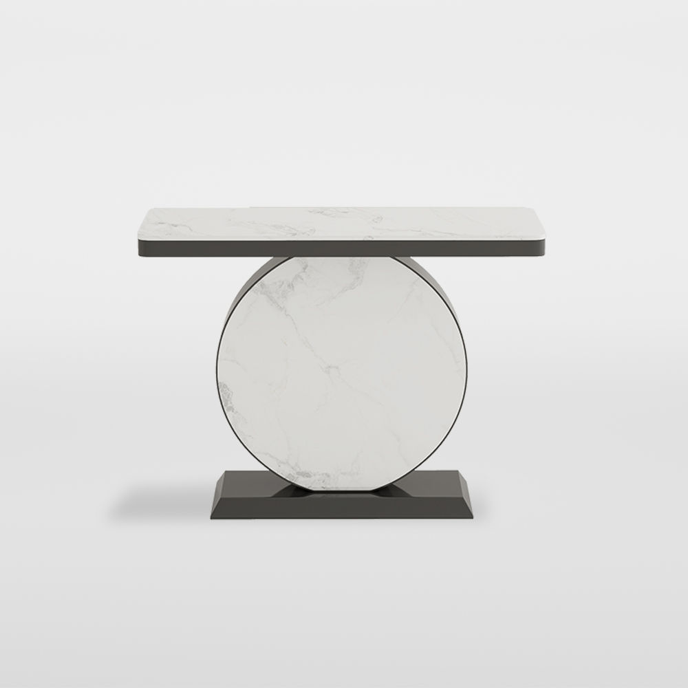Partly Assemble Gray Sintered Stone Console Tables