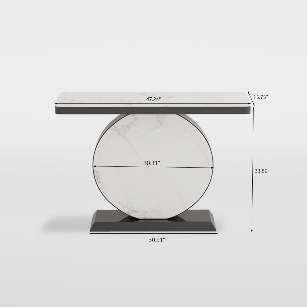 Partly Assemble Gray Sintered Stone Console Tables