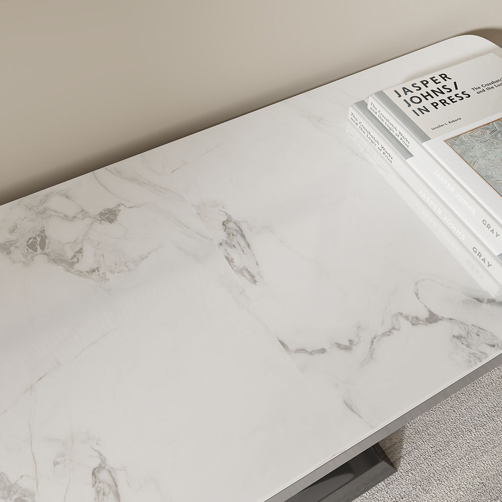 Partly Assemble Gray Sintered Stone Console Tables