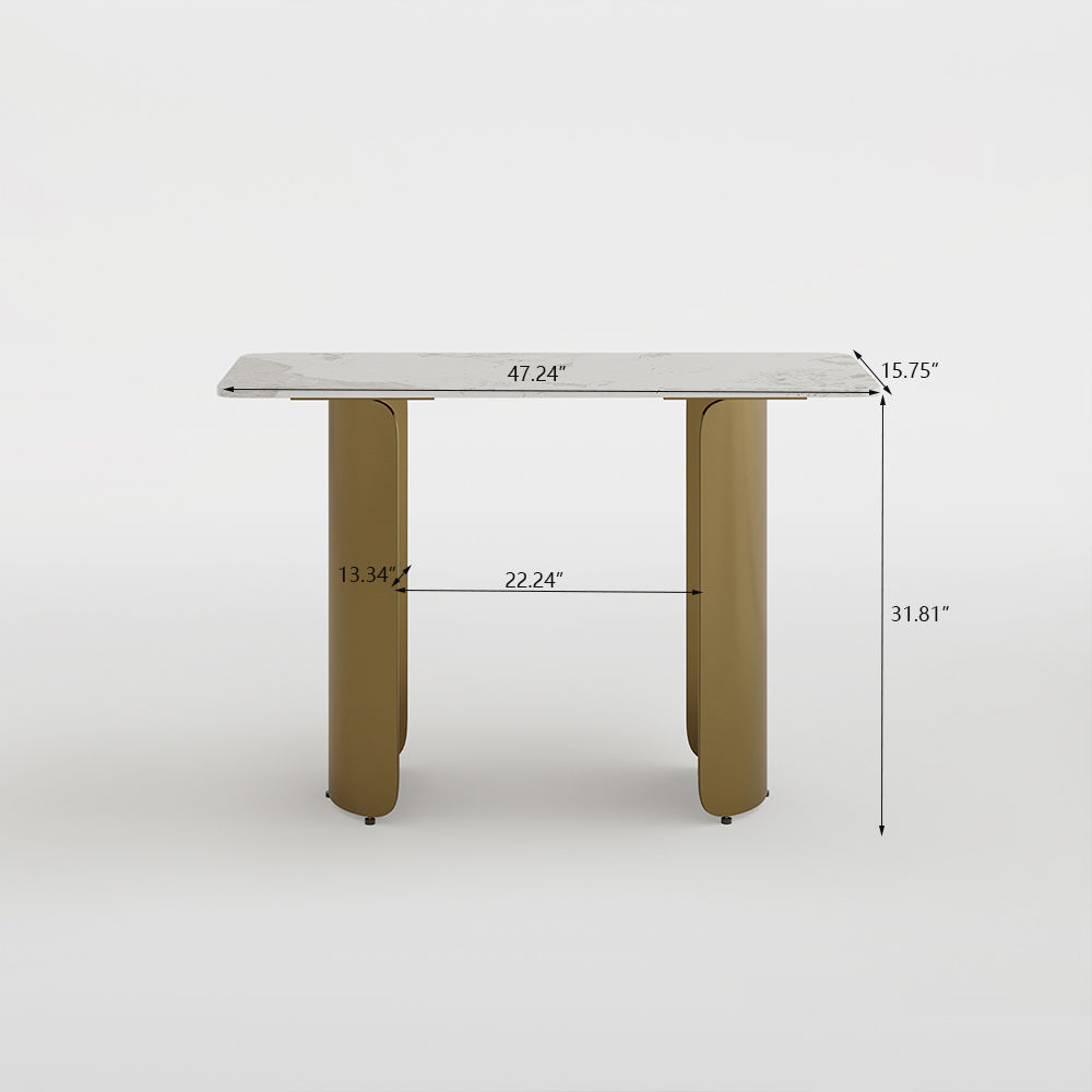 Bronze Sintered Stone Console Tables