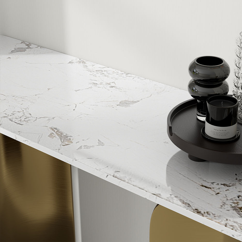 Bronze Sintered Stone Console Tables