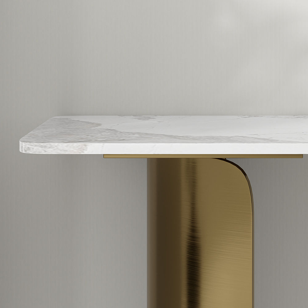 Bronze Sintered Stone Console Tables