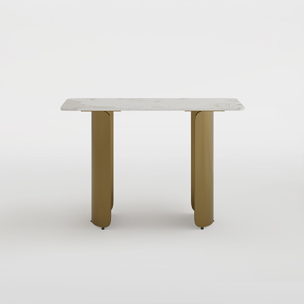Bronze Sintered Stone Console Tables
