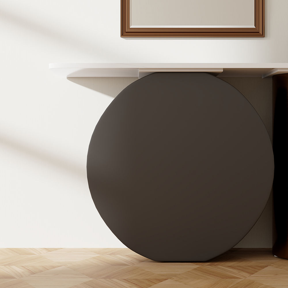 Black & Bronze Sintered Stone Console Tables