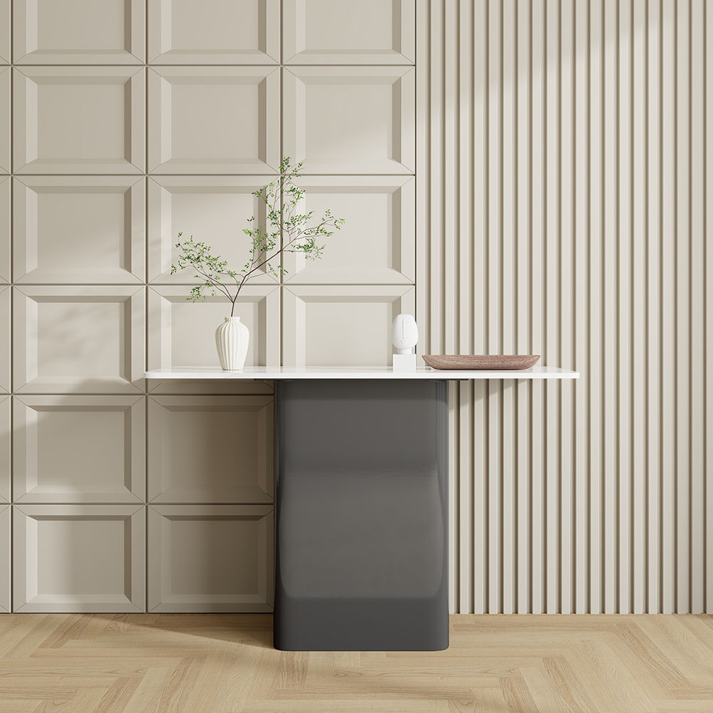 Gray Sintered Stone Console Tables