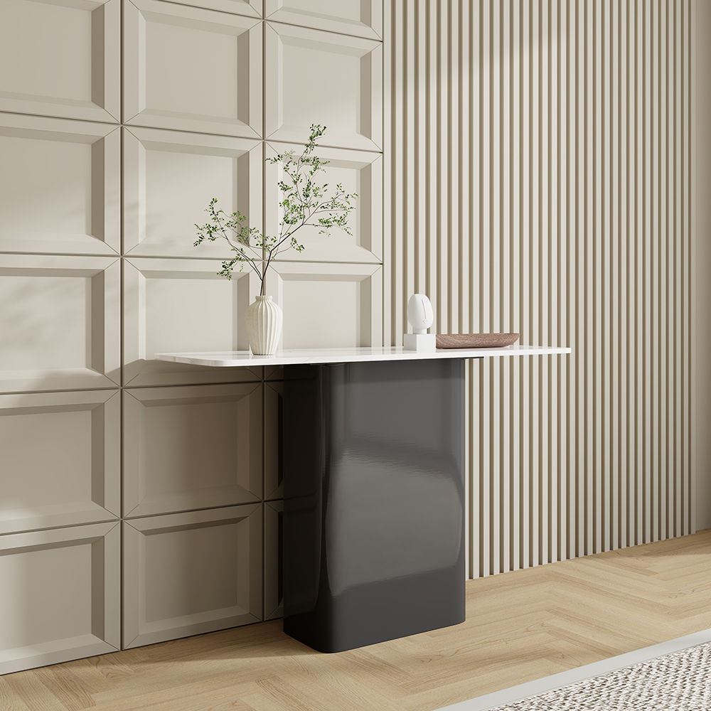 Gray Sintered Stone Console Tables