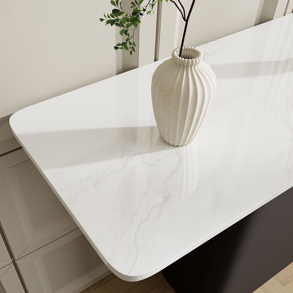 Gray Sintered Stone Console Tables